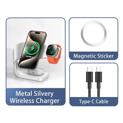 4-in-1 Magnetic Wireless Charging Stand for Apple Devices