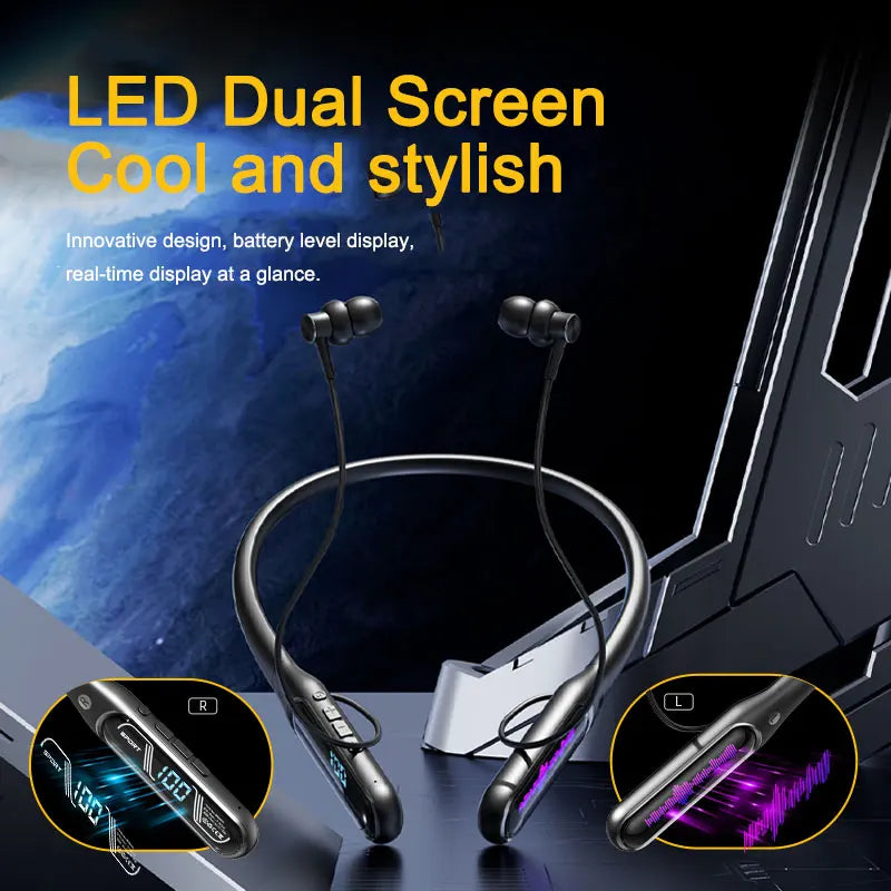 Bluetooth Sports Earphones with HD Microphone & 80-Hour Battery