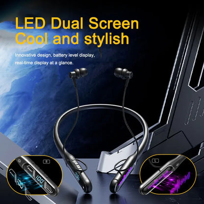 Bluetooth Sports Earphones with HD Microphone & 80-Hour Battery