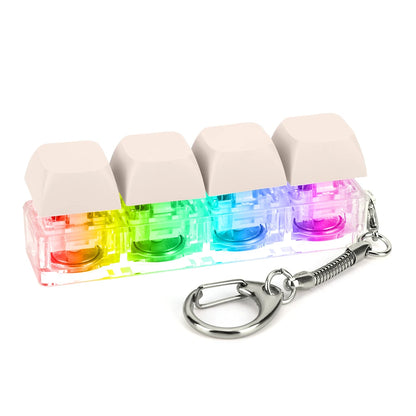4-Key Keyboard Fidget Keychain with LED Light