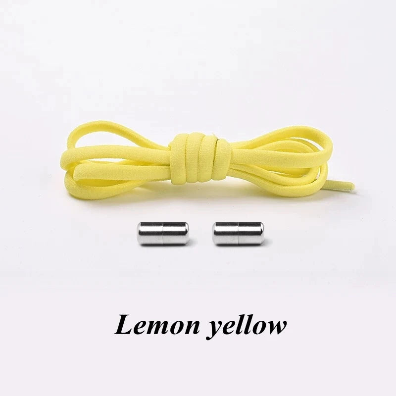 Elastic No-Tie Shoelaces with Metal Lock
