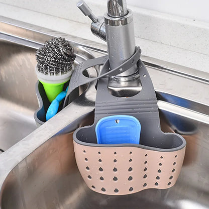 Double-Layer Sink Hanging Bag Rack