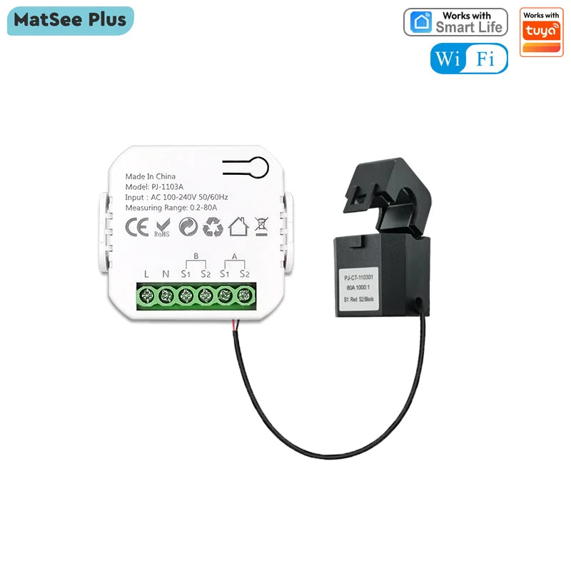 Smart WiFi Energy Meter with Clamp Sensor