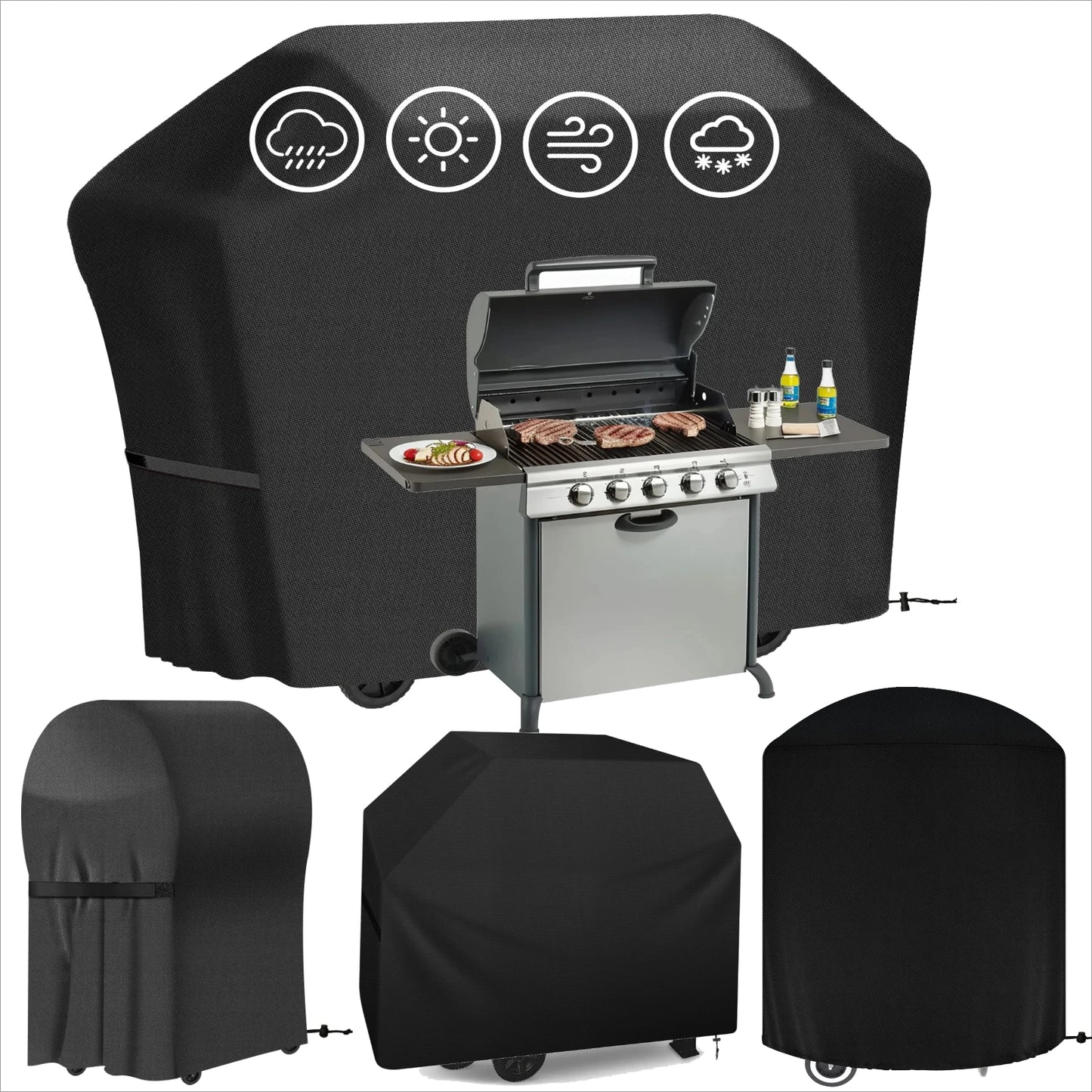 Waterproof Heavy-Duty BBQ Grill Cover – UV & Weather Resistant