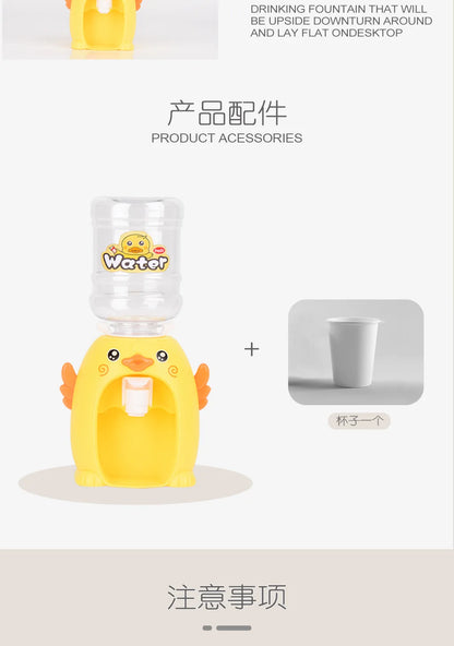 Cartoon Mini Water Cooler with Cup & Bottle