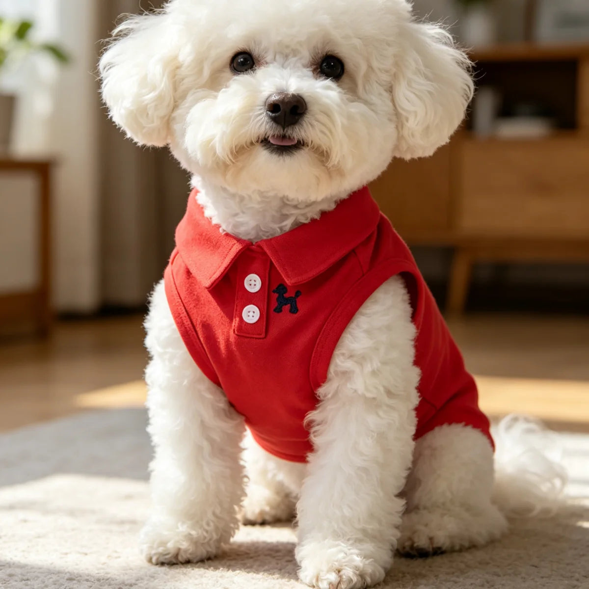 Solid Color Pet Polo Shirt Vest