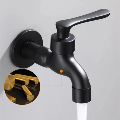 Black Wall Mounted Washing Machine Tap