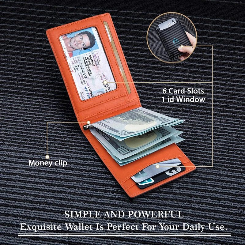 Blocking Slim Leather Wallet