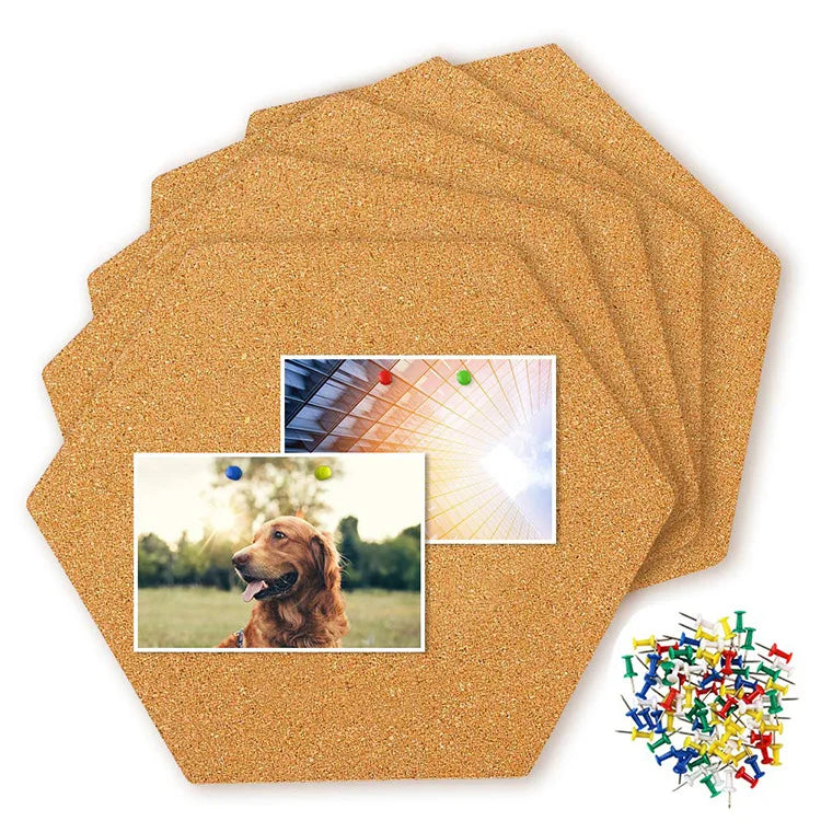 Hexagon Cork Bulletin Board Tiles