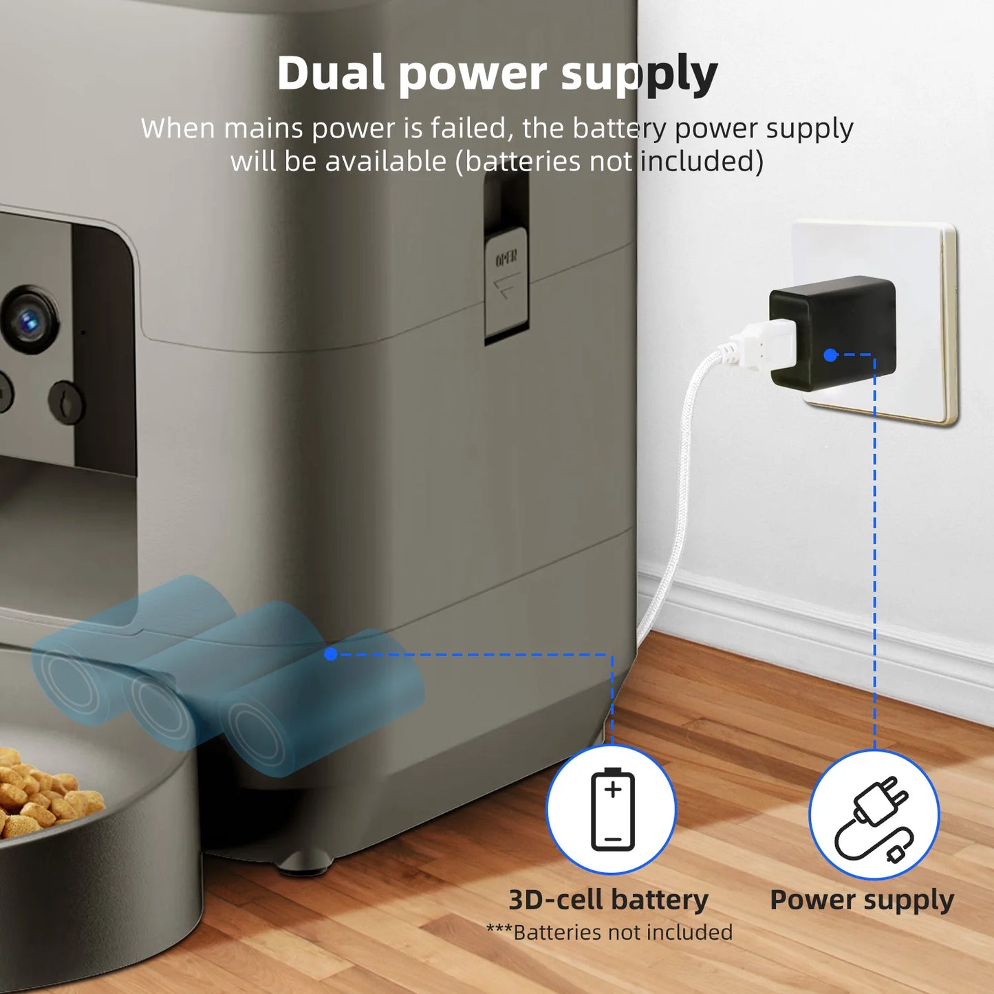 Smart Wi-Fi Pet Feeder with Camera