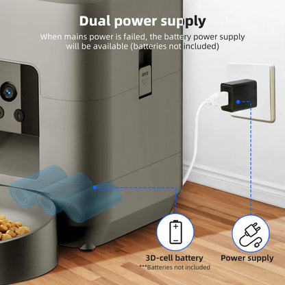 Smart Wi-Fi Pet Feeder with Camera