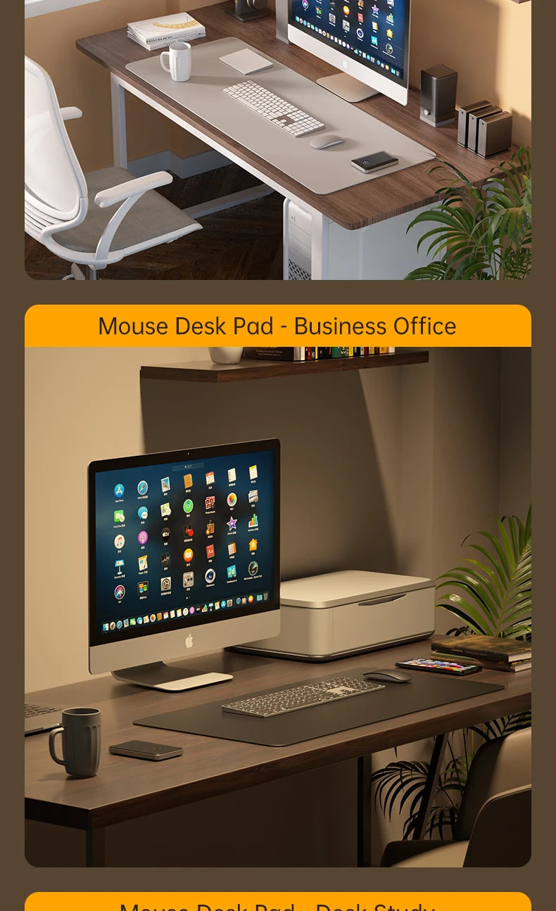 Waterproof Leather Desk Pad for Keyboard & Mouse