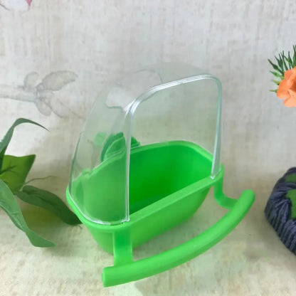 Clear Hanging Bird Feeder & Water Bowl