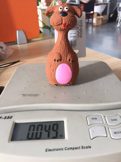 Cartoon Squeaky Rubber Dog Toy