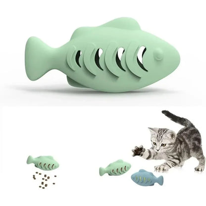 Octopus Silicone Cat Chew Toy with Treat Puzzle Feeder