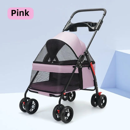Foldable Pet Stroller for Dogs & Cats
