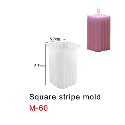 3D Silicone Cylinder Candle Mold