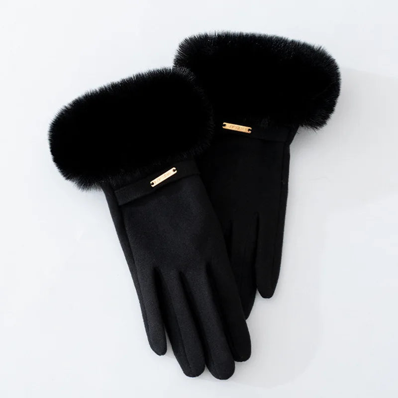 Women’s Winter Cycling Gloves with Velvet Lining