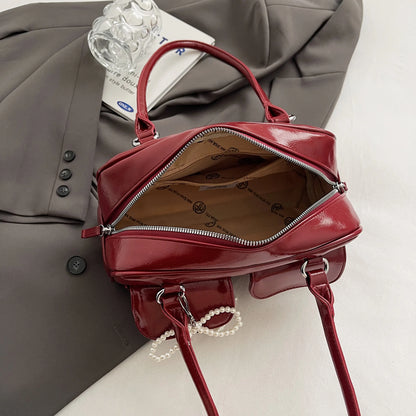 Bow Accent Shoulder Handbag