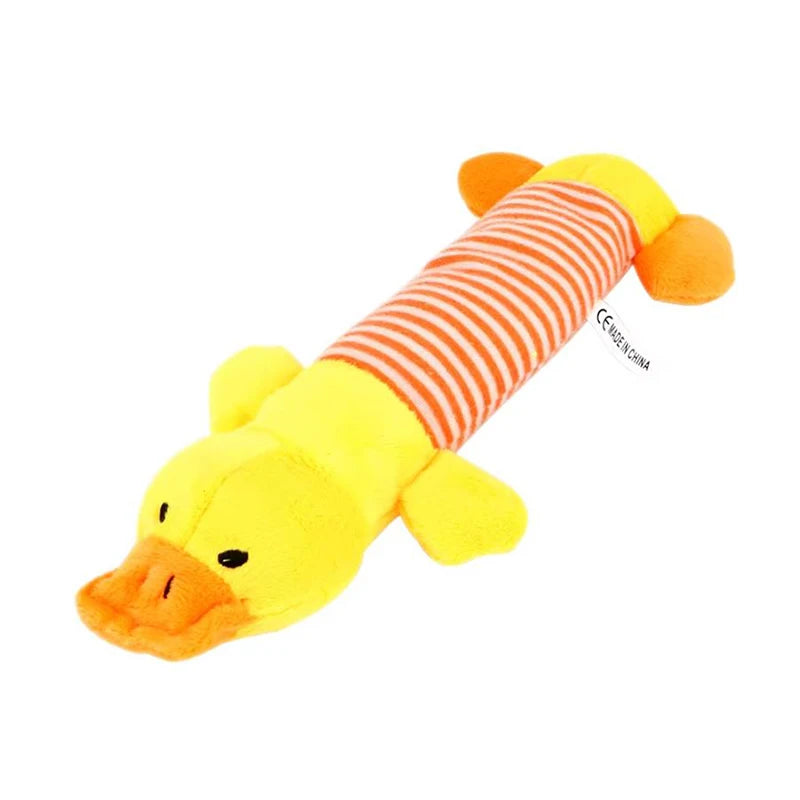 Plush Squeaky Dog Toy – Duck, Pig & Elephant
