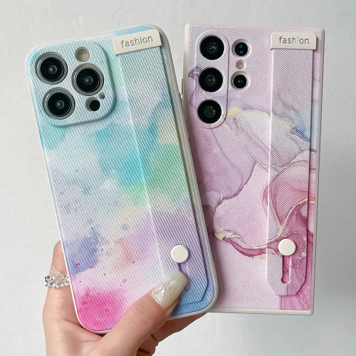 Socouple Marble Wrist Strap Case For