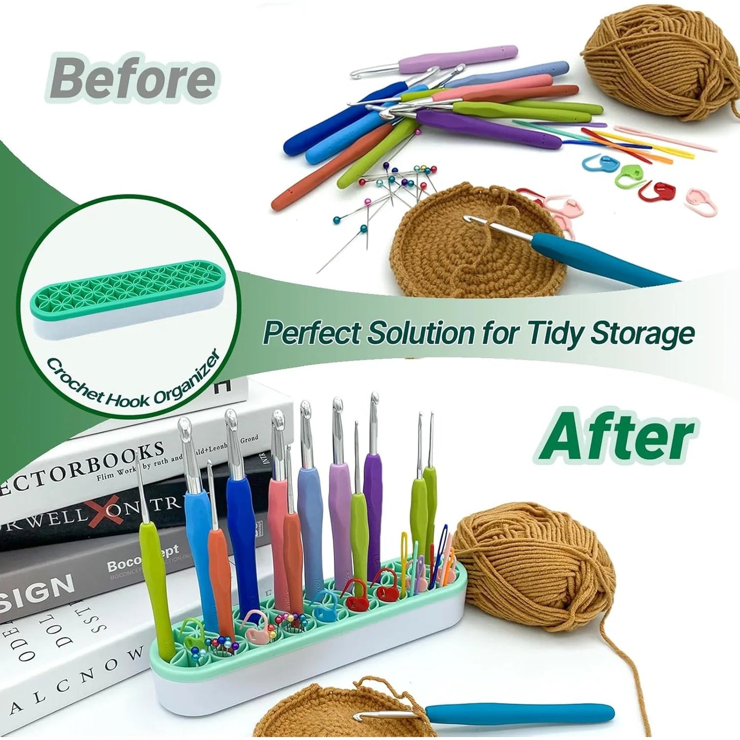 Silicone Crochet Hook & Multi-Tool Organizer Holder
