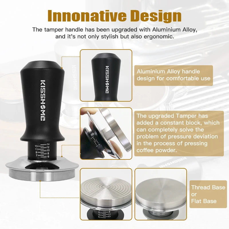 30lb Calibrated Coffee Tamper with Double Spring for Espresso Portafilters
