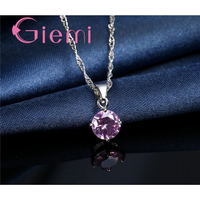 925 Sterling Silver Pendant Necklace Earrings