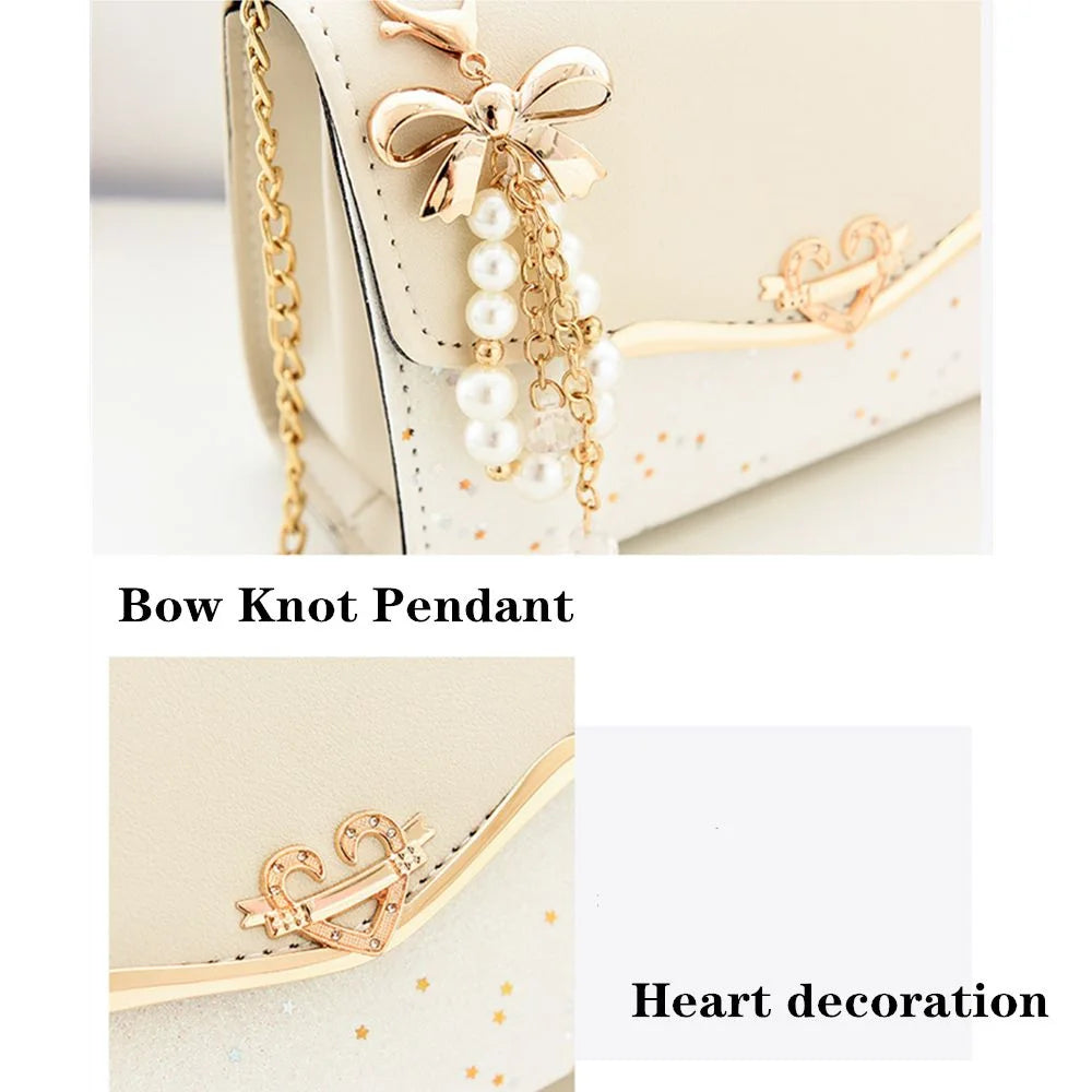 Elegant PU Leather Tassel Crossbody Messenger Bag