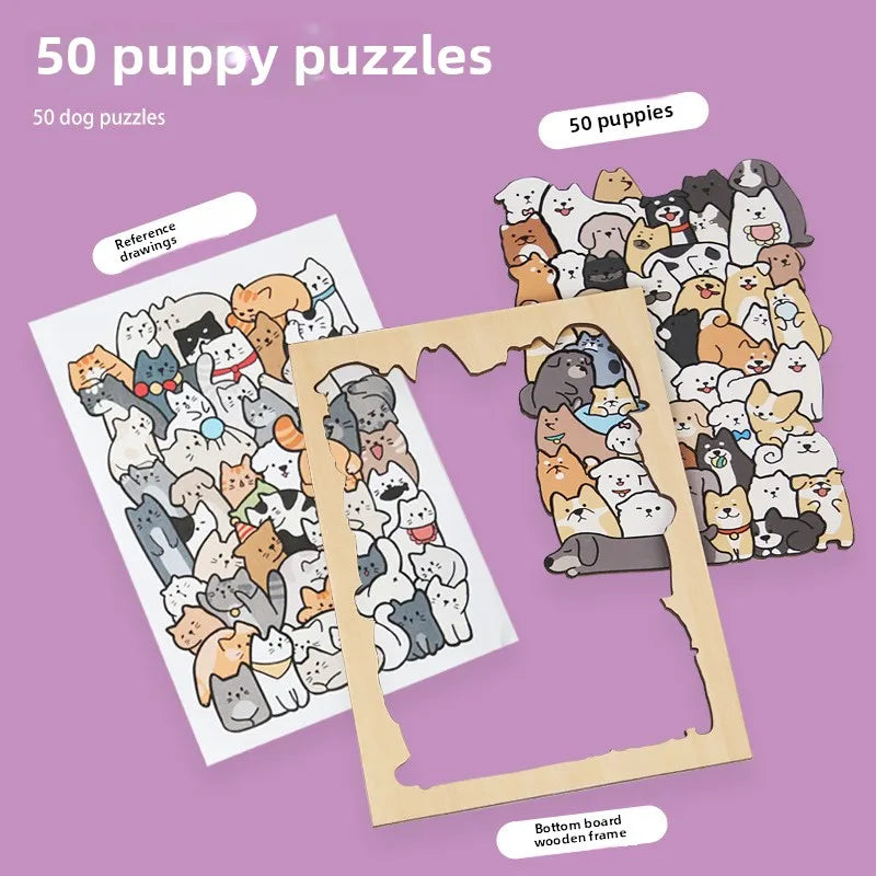 Wooden Animal Shape Brain Puzzle