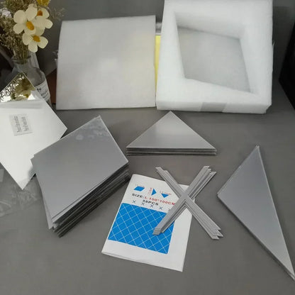 3D Diamond Acrylic Mirror Wall Stickers