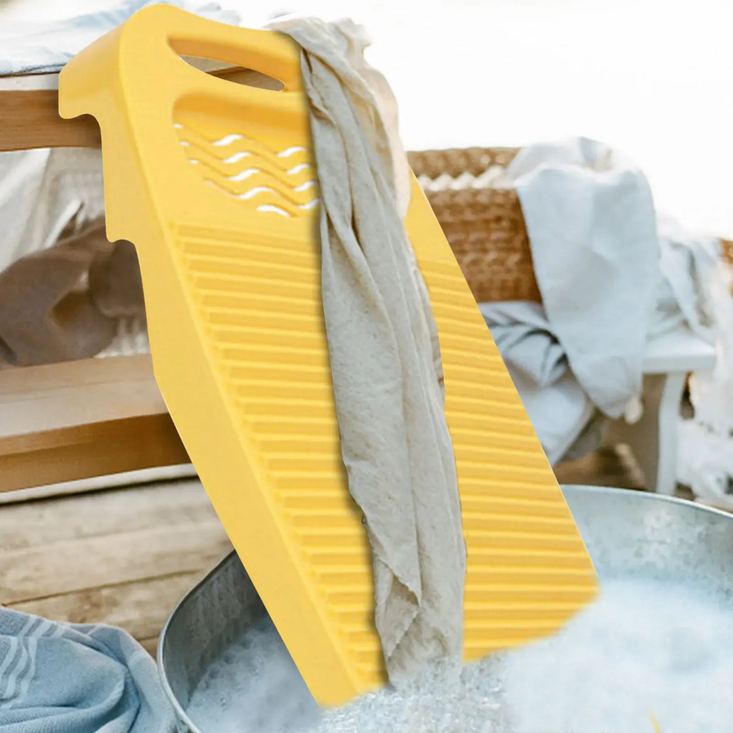 Thickened Hand Wash Laundry Washboard with Soap Holder