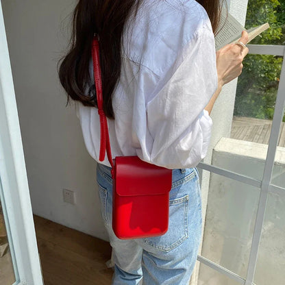 Mini PU Leather Flap Crossbody Phone Bag
