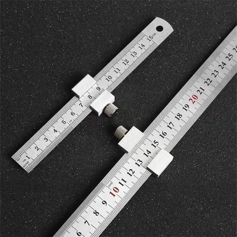 Precision Woodworking Positioning Ruler with Limit Block