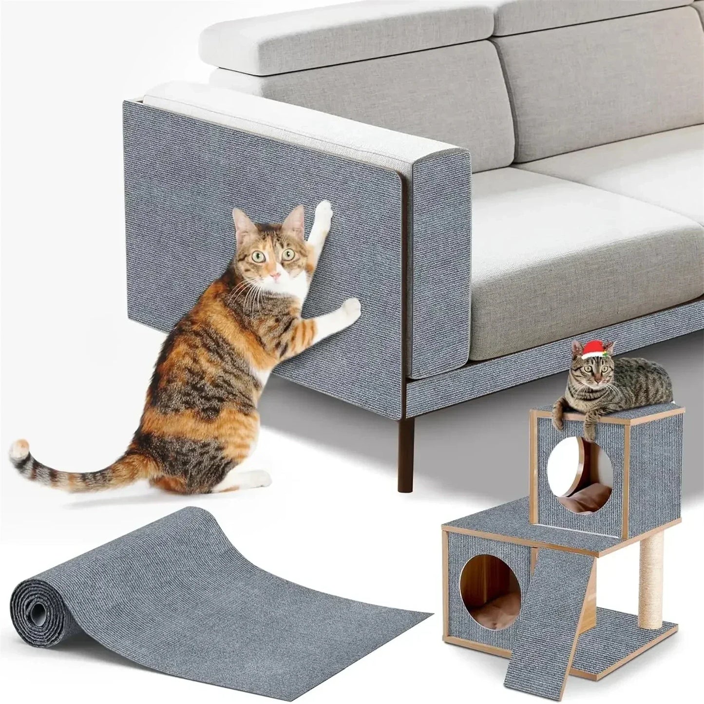 Self-Adhesive Cat Scratcher Sofa Protector Mat