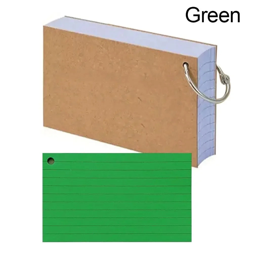 Loose-Leaf Binder Flash Cards Memo Book – 3 × 50 Sheets