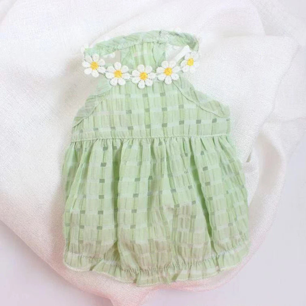 Floral Cat Skirt & Collar