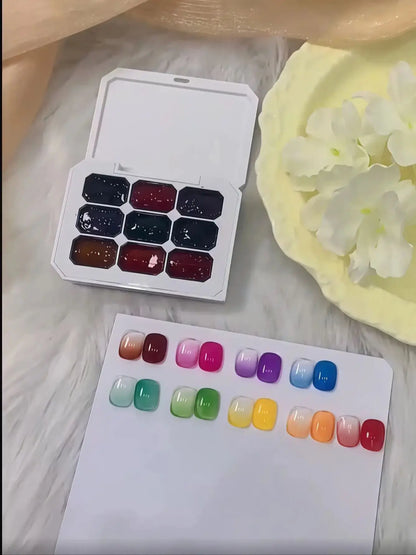 9 Color Jelly Gradient Gel Nail Polish