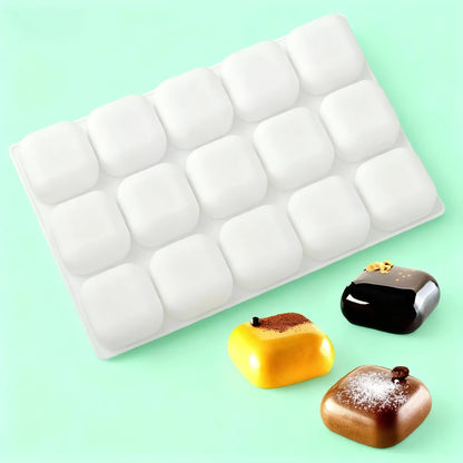Cube Silicone Baking Mold for Mousse Cakes, Chocolates & French Desserts
