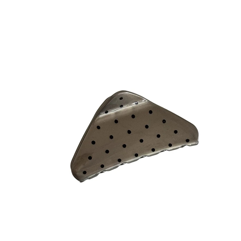 Large Black Wave Dot Hair Claw Clip