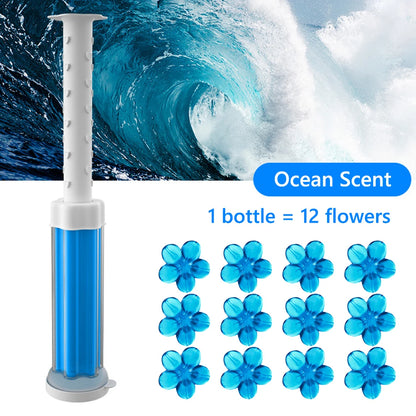 5Pcs/Set Flower Aromatic Toilet Cleaner Gel