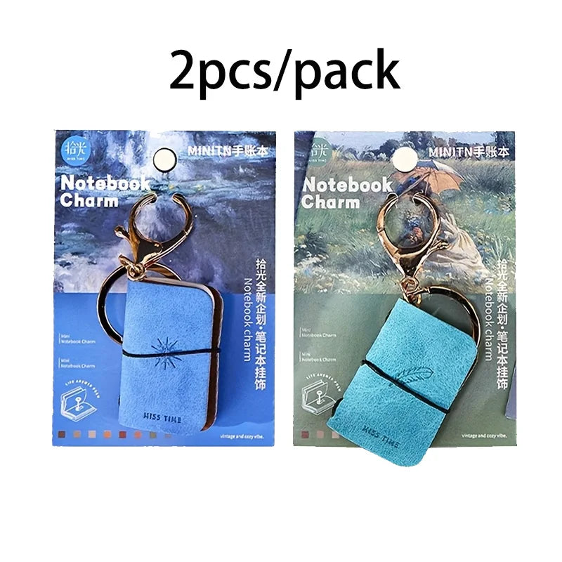 Mr. Paper PU Leather Mini Journal Keychain Set