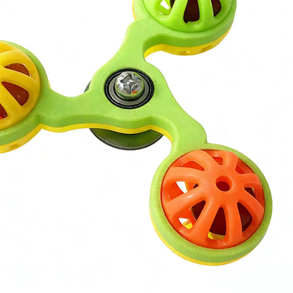 Interactive Rotating Windmill Bird Toy with Bells