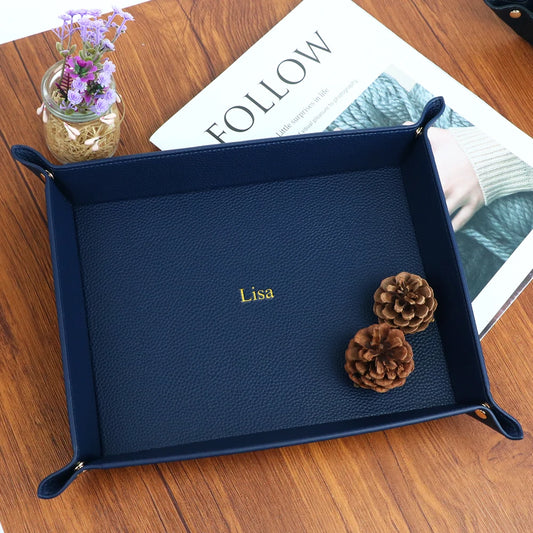Personalised PU Leather Catchall Tray