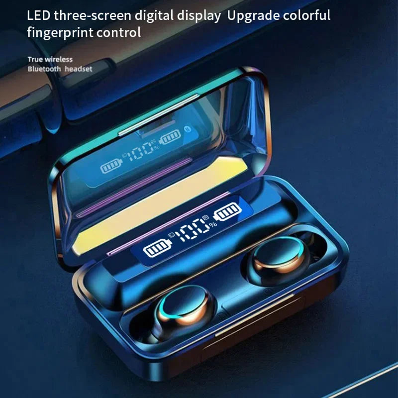 F9 Wireless Bluetooth Earbuds with LED Charging Display