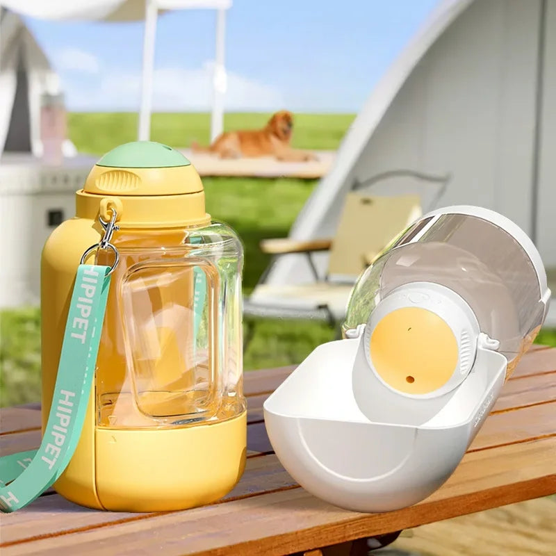 2-in-1 Portable Dog Water Bottle & Food Container