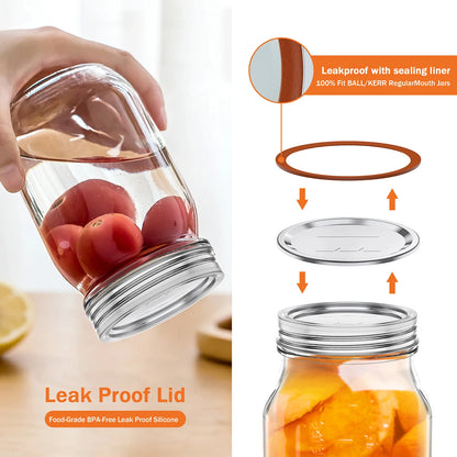 Tinplate Mason Jar Canning Lid Set