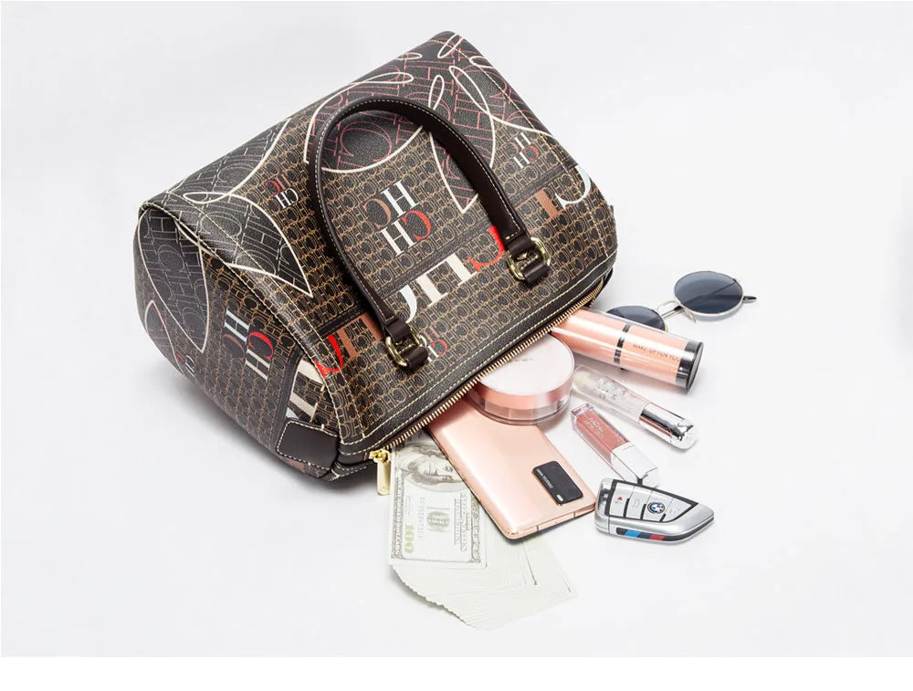 Floral Print Large Capacity Tote Handbag