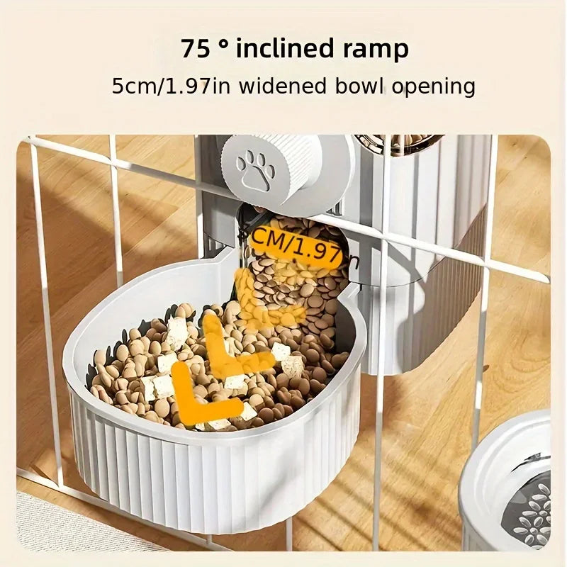 Hanging Gravity Pet Feeder & Water Dispenser