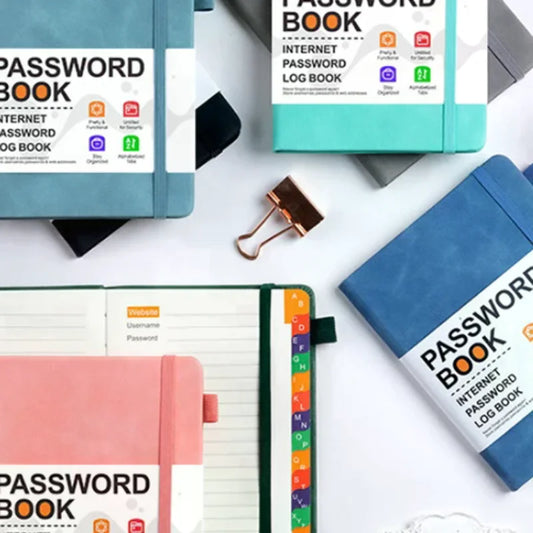 Alphabetical Password Keeper Book with A–Z Tabs & Secure Password Organizer